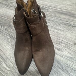 Nine West Dark Brown Ankle Booties